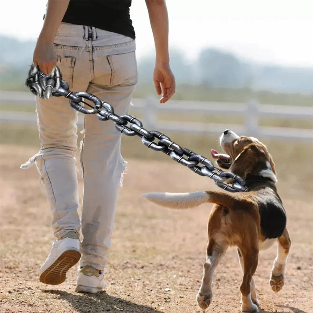Fake Big Dog Chain Leash